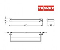 TOALLERO DOBLE LAVABO 60cm CUBUS FRANKE